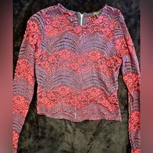 Lace crop blouse